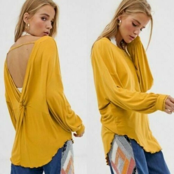 Free People Tops - NWT Free People Shimmy Shake top in Untamed Gold